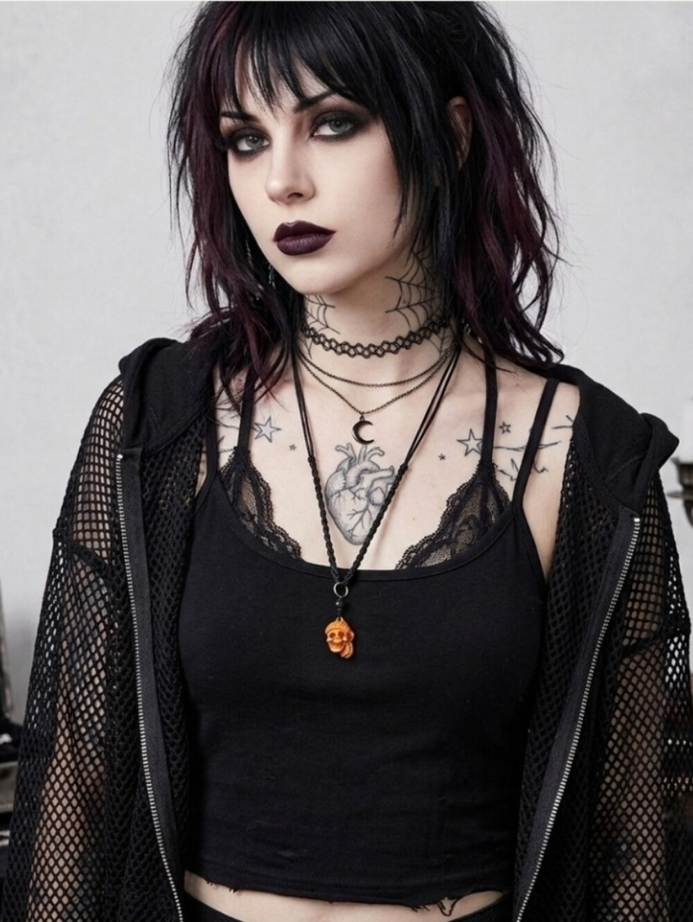 Resin Pirate skull Head Halloween necklace.